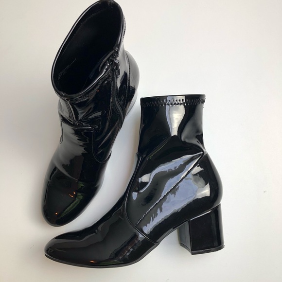 Patent Ankle Boot Bootie Size 